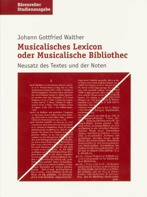 cover image of Musicalisches Lexicon oder Musicalische Bibliothec